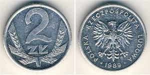 2 Zloty Volksrepublik Polen (1952-1990) Aluminium 