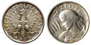 2 Zloty Deuxième République de Pologne (1918 - 1939) Argent 