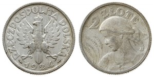 2 Zloty Deuxième République de Pologne (1918 - 1939) Argent 