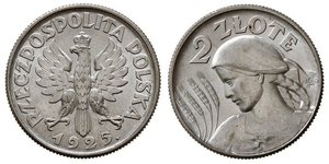 2 Zloty Deuxième République de Pologne (1918 - 1939) Argent 