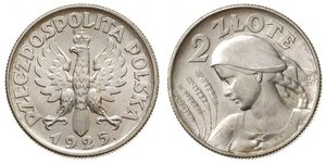 2 Zloty Deuxième République de Pologne (1918 - 1939) Argent 