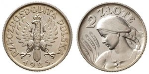 2 Zloty Deuxième République de Pologne (1918 - 1939) Argent 