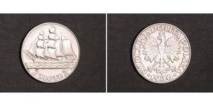 2 Zloty Deuxième République de Pologne (1918 - 1939) Argent 