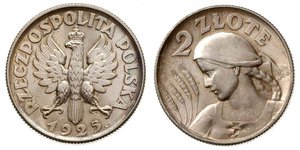 2 Zloty Deuxième République de Pologne (1918 - 1939) Argent 