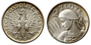 2 Zloty Deuxième République de Pologne (1918 - 1939) Argent 