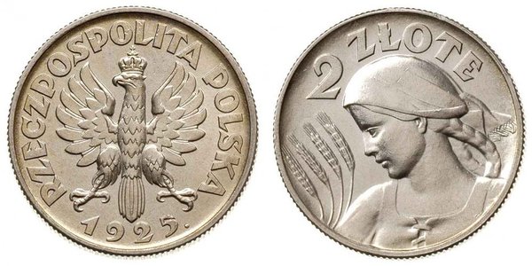 2 Zloty Deuxième République de Pologne (1918 - 1939) Argent 