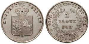 2 Zloty Royaume du Congrès (1815-1915) Argent 