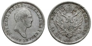2 Zloty Impero russo (1720-1917) Argento Alessandro I (1777-1825)