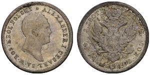 2 Zloty Impero russo (1720-1917) Argento Alessandro I (1777-1825)