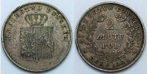 2 Zloty Regno del Congresso (1815-1915) Argento 