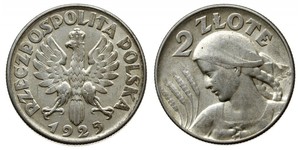 2 Zloty Seconda Repubblica Polacca (1918 - 1939) Argento 