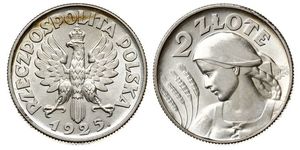 2 Zloty Seconda Repubblica Polacca (1918 - 1939) Argento 