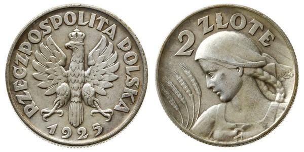 2 Zloty Seconda Repubblica Polacca (1918 - 1939) Argento 