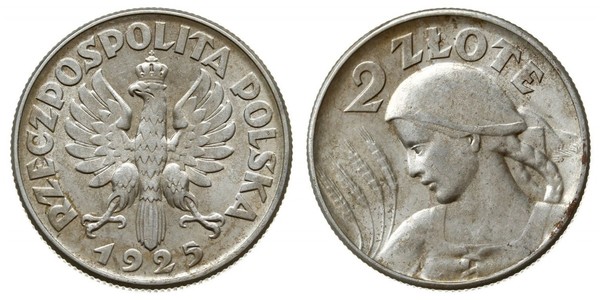 2 Zloty Seconda Repubblica Polacca (1918 - 1939) Argento 