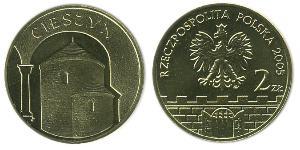 2 Zloty Third Polish Republic (1991 - ) Brass 