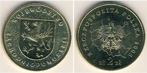 2 Zloty Third Polish Republic (1991 - ) Brass 