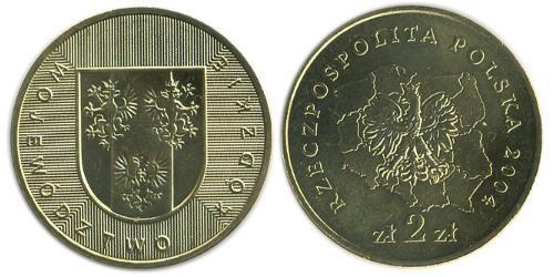 2 Zloty Third Polish Republic (1991 - ) Brass 