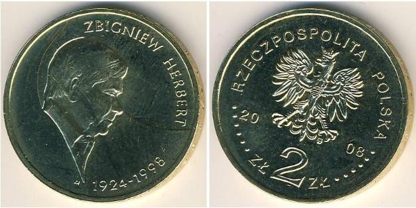 2 Zloty Third Polish Republic (1991 - ) Brass 