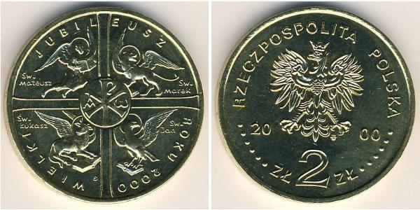 2 Zloty Third Polish Republic (1991 - ) Brass 