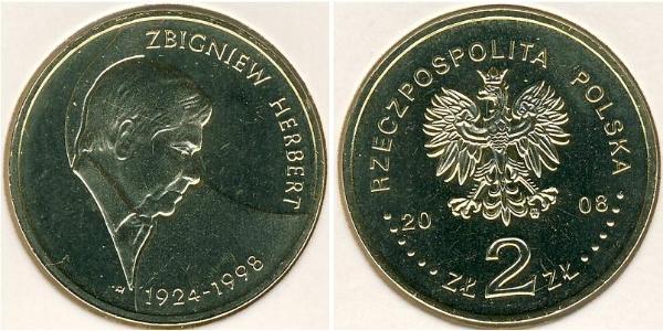 2 Zloty Third Polish Republic (1991 - ) Brass 