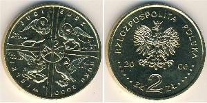 2 Zloty Third Polish Republic (1991 - ) Laiton 