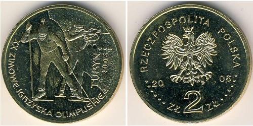 2 Zloty Third Polish Republic (1991 - ) Laiton 
