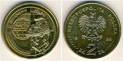 2 Zloty Third Polish Republic (1991 - ) Laiton 