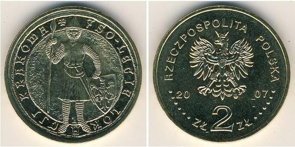 2 Zloty Third Polish Republic (1991 - ) Laiton 