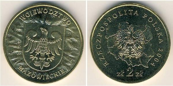 2 Zloty Third Polish Republic (1991 - ) Laiton 