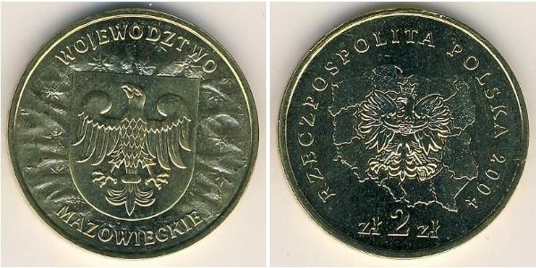 2 Zloty Third Polish Republic (1991 - ) Laiton 