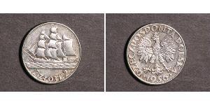2 Zloty Segunda República Polaca (1918 - 1939) Plata 