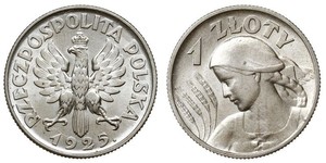 2 Zloty Segunda República Polaca (1918 - 1939) Plata 