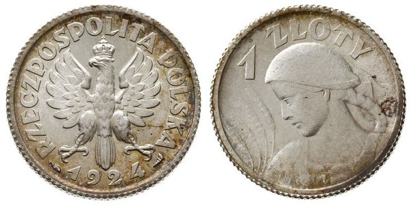 2 Zloty Segunda República Polaca (1918 - 1939) Plata 