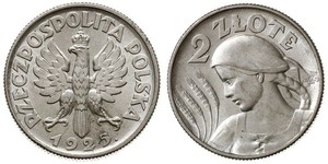 2 Zloty Zweite Polnische Republik (1918 - 1939) Silber 