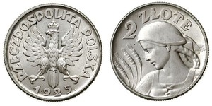 2 Zloty Zweite Polnische Republik (1918 - 1939) Silber 