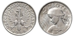 2 Zloty Zweite Polnische Republik (1918 - 1939) Silber 