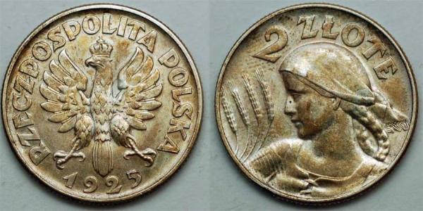 2 Zloty Zweite Polnische Republik (1918 - 1939) Silber 