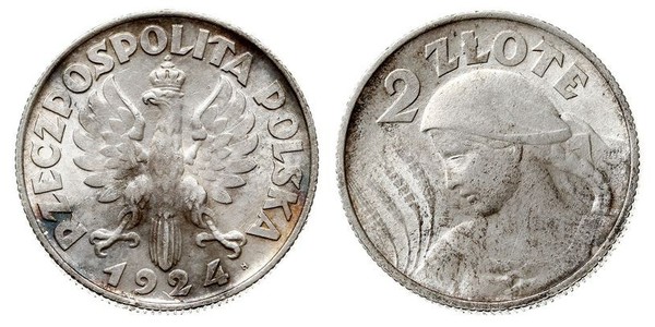 2 Zloty Zweite Polnische Republik (1918 - 1939) Silber 