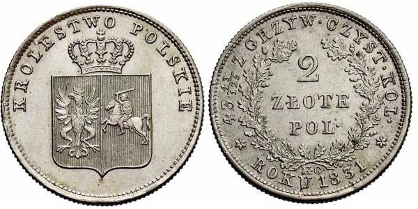 2 Zloty Kingdom of Poland (1815-1915) Silver 