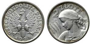 2 Zloty Second Polish Republic (1918 - 1939) Silver 