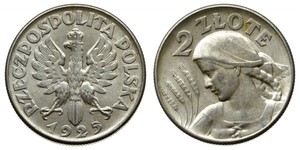 2 Zloty Second Polish Republic (1918 - 1939) Silver 