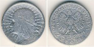 2 Zloty Second Polish Republic (1918 - 1939) Silver 