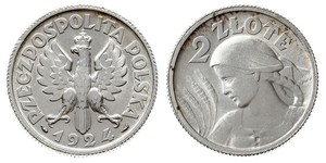 2 Zloty Second Polish Republic (1918 - 1939) Silver 