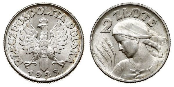 2 Zloty Second Polish Republic (1918 - 1939) Silver 
