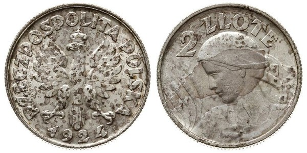 2 Zloty Second Polish Republic (1918 - 1939) Silver 