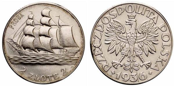 2 Zloty Second Polish Republic (1918 - 1939) Silver 