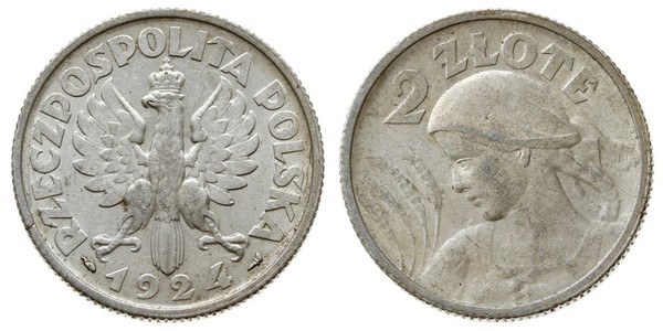 2 Zloty Second Polish Republic (1918 - 1939) Silver 