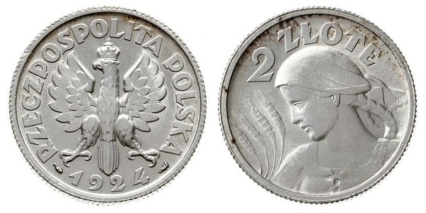 2 Zloty Second Polish Republic (1918 - 1939) Silver 