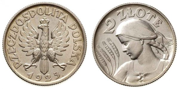 2 Zloty Second Polish Republic (1918 - 1939) Silver 