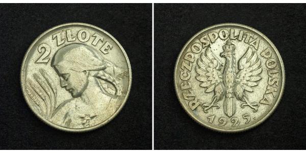 2 Zloty Second Polish Republic (1918 - 1939) Silver 